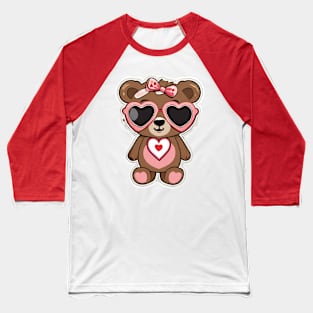 Heartwarming Bear: Valentine's Day Sunnies Edition Baseball T-Shirt